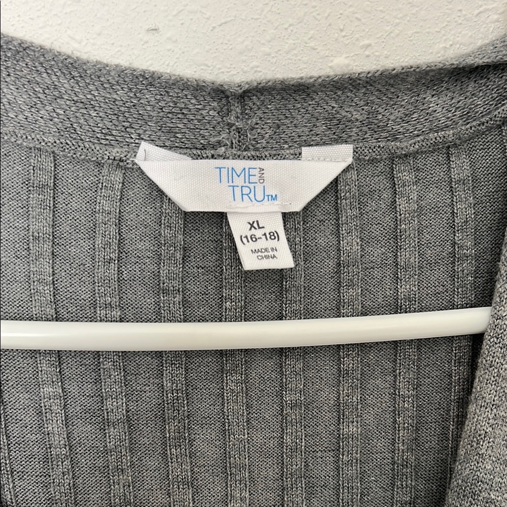 Gray Ribbed Knit Dress - Picture 2 of 5